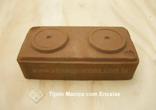 Tijolo ecológico Maciço com encaixe